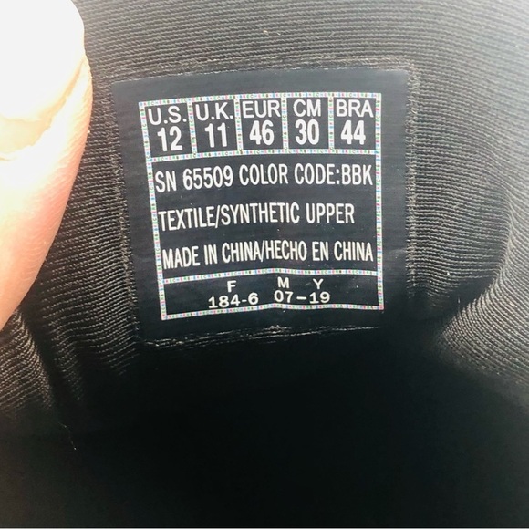 Skechers men‎ black non slip shoe memory foam size 12 - Picture 7 of 9